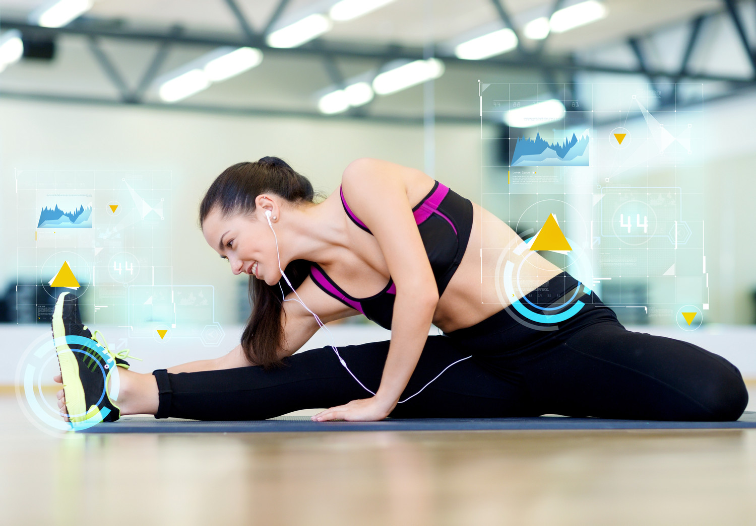 Patient guided through a rehabilitation movement